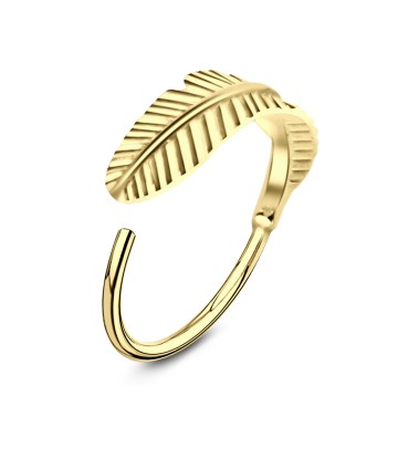 Gold Plated Leaf Silver Nose Ring NSKR-72-GP